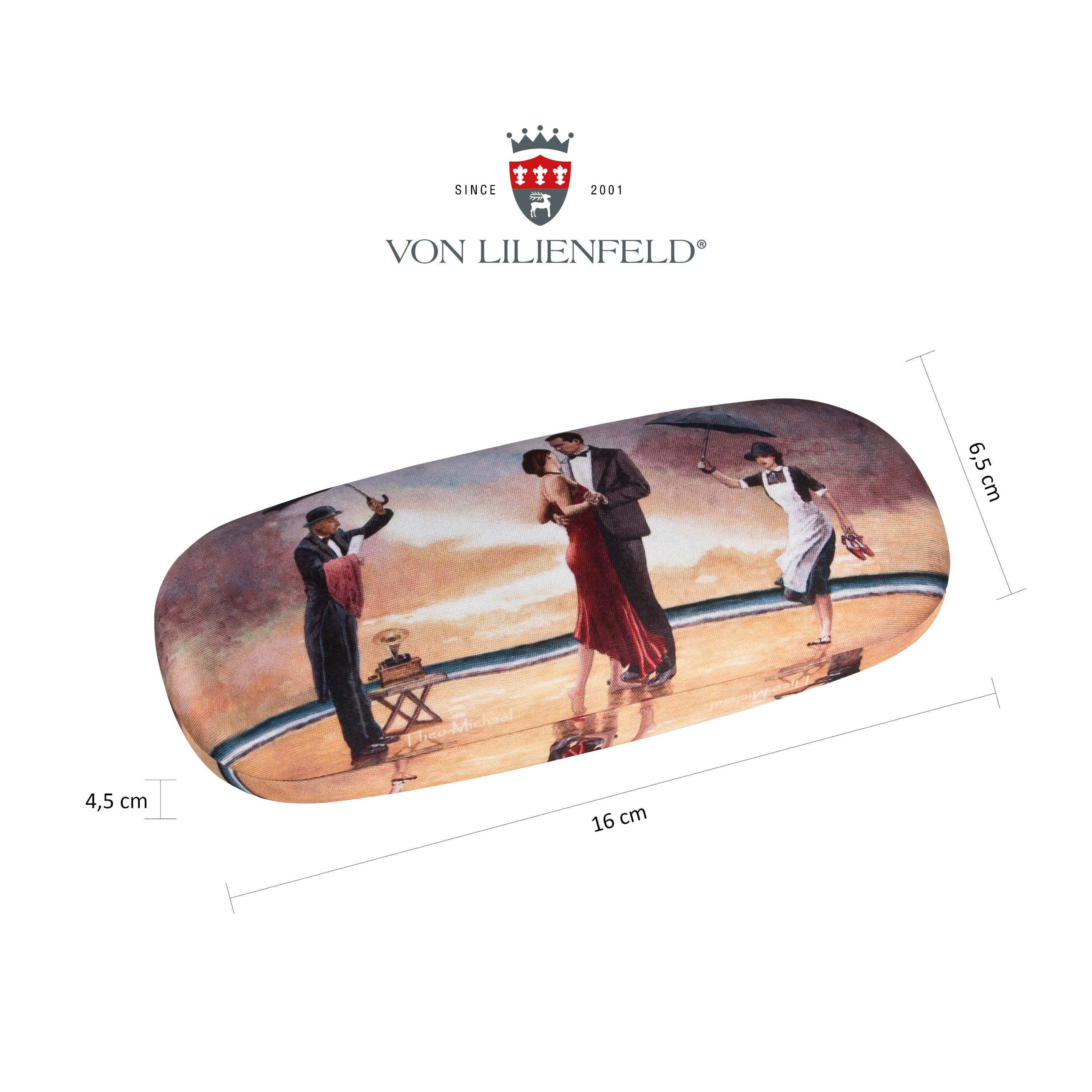 von Lilienfeld Brillenetui Brillenetui Theo Michael: Hommage to the Singing Butler Kunst Hardcase, stabiles mit Mikrofaser bezogenes Hardcase