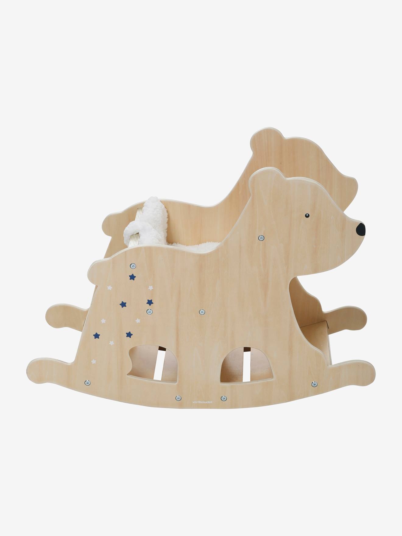 Vertbaudet Kinder Schaukel-Eisbär aus Holz FSC - beige