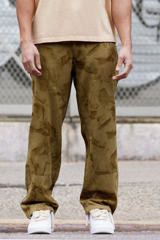 Lockere Hose mit Smoke-Waschung