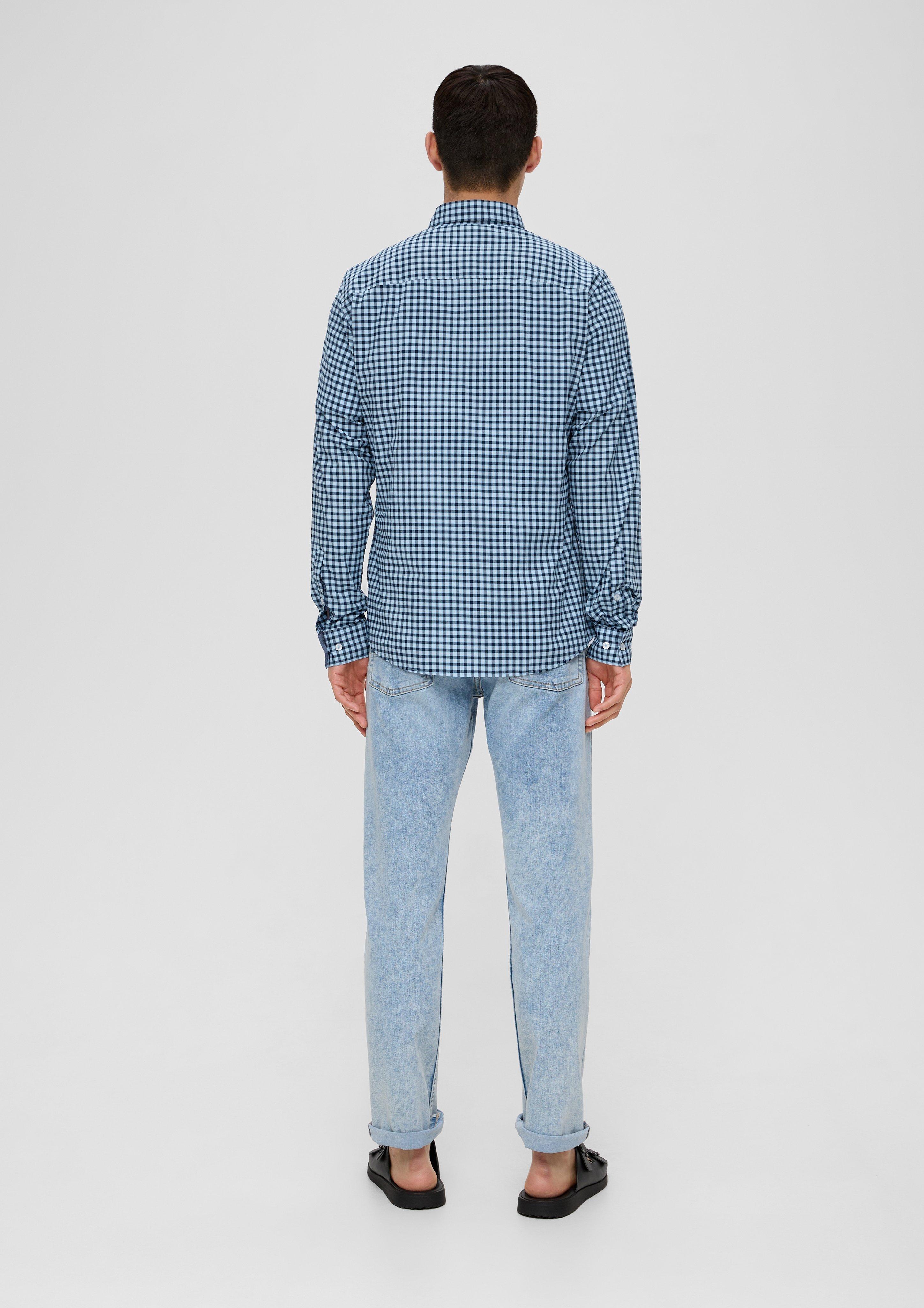 Slim: Karohemd aus Baumwollstretch  2133278-53N1