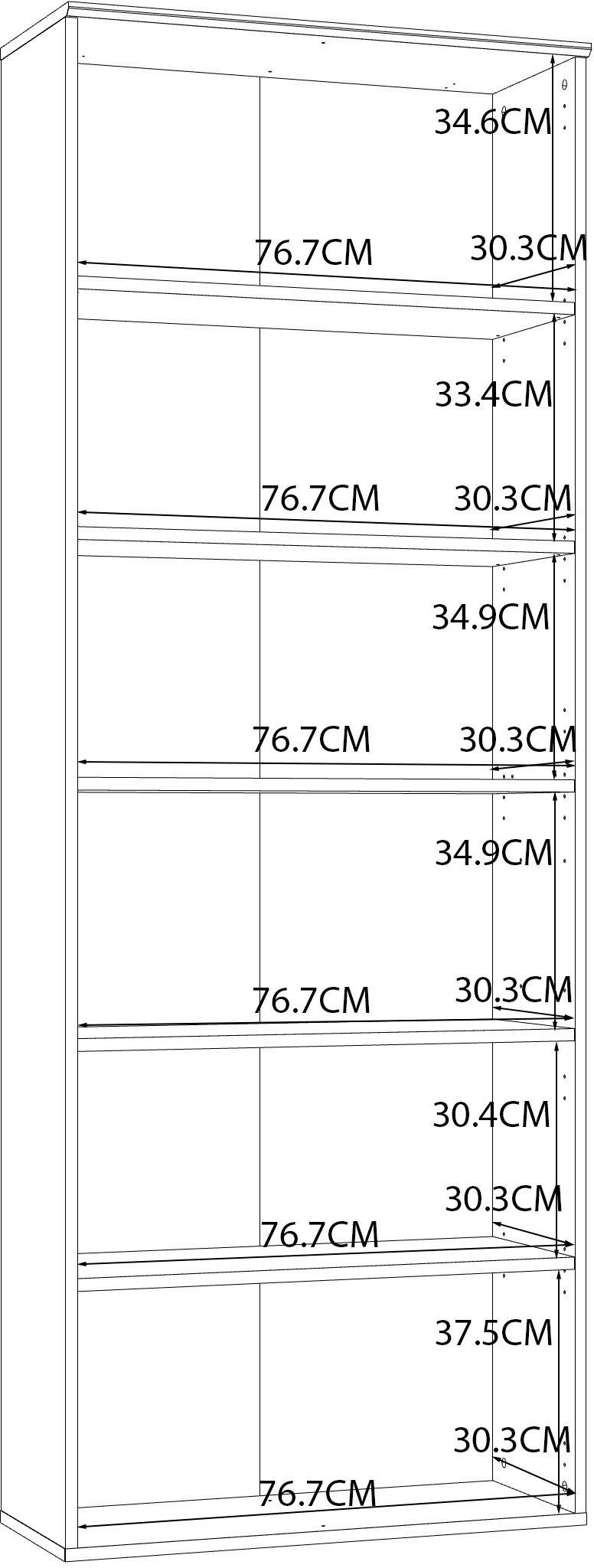 FORTE Aktenregal Mindi, Breite 80,5 cm