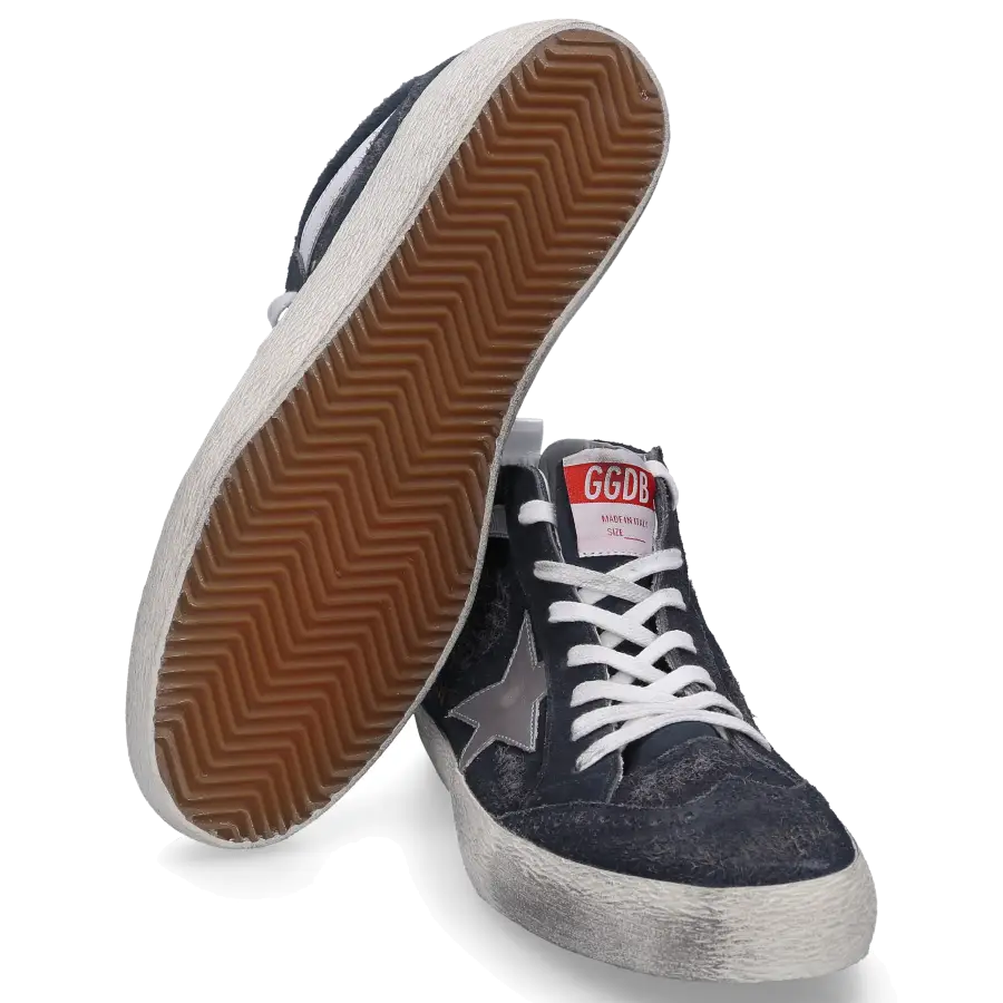 Golden Goose - Sneaker high MID STAR Lochmuster Used blau-kombi - blau