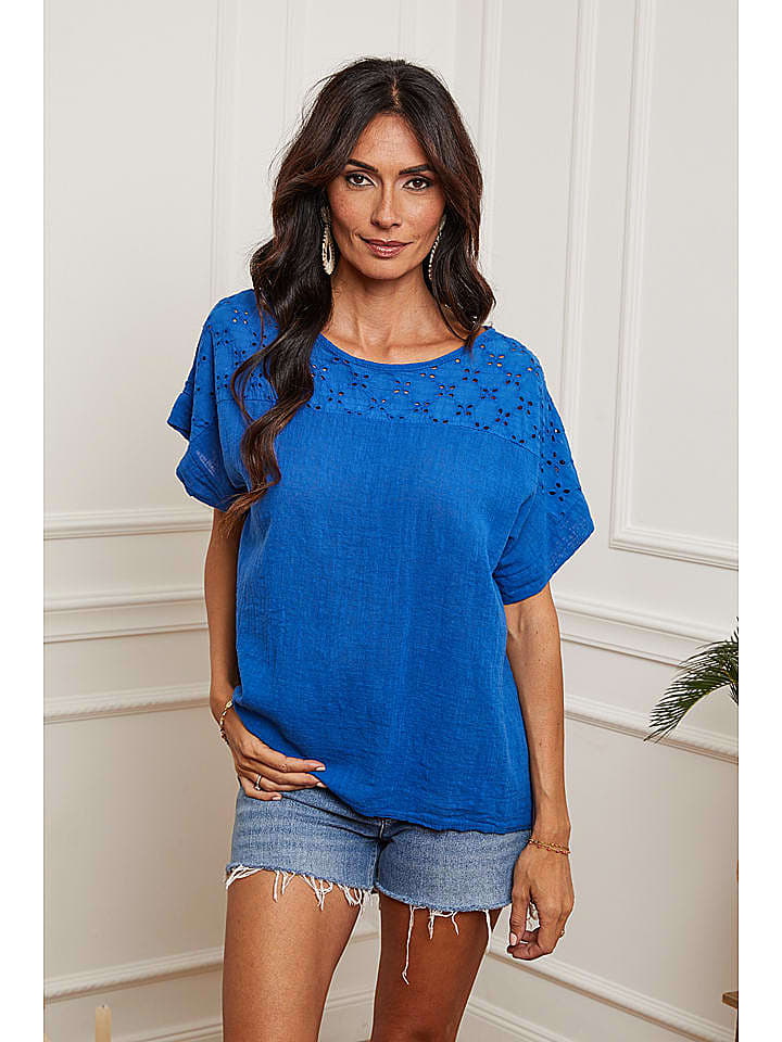 La Compagnie Du Lin Shirt in Blau günstig kaufen L