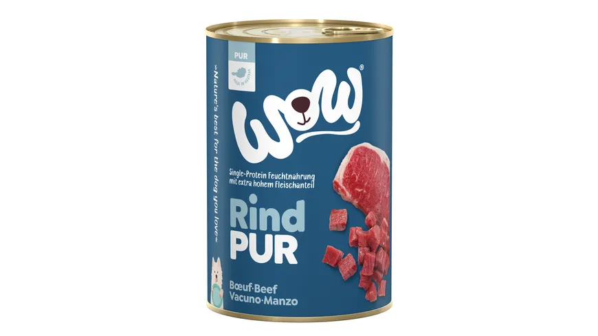 WOW Hundenassfutter Pur Rind 400 g