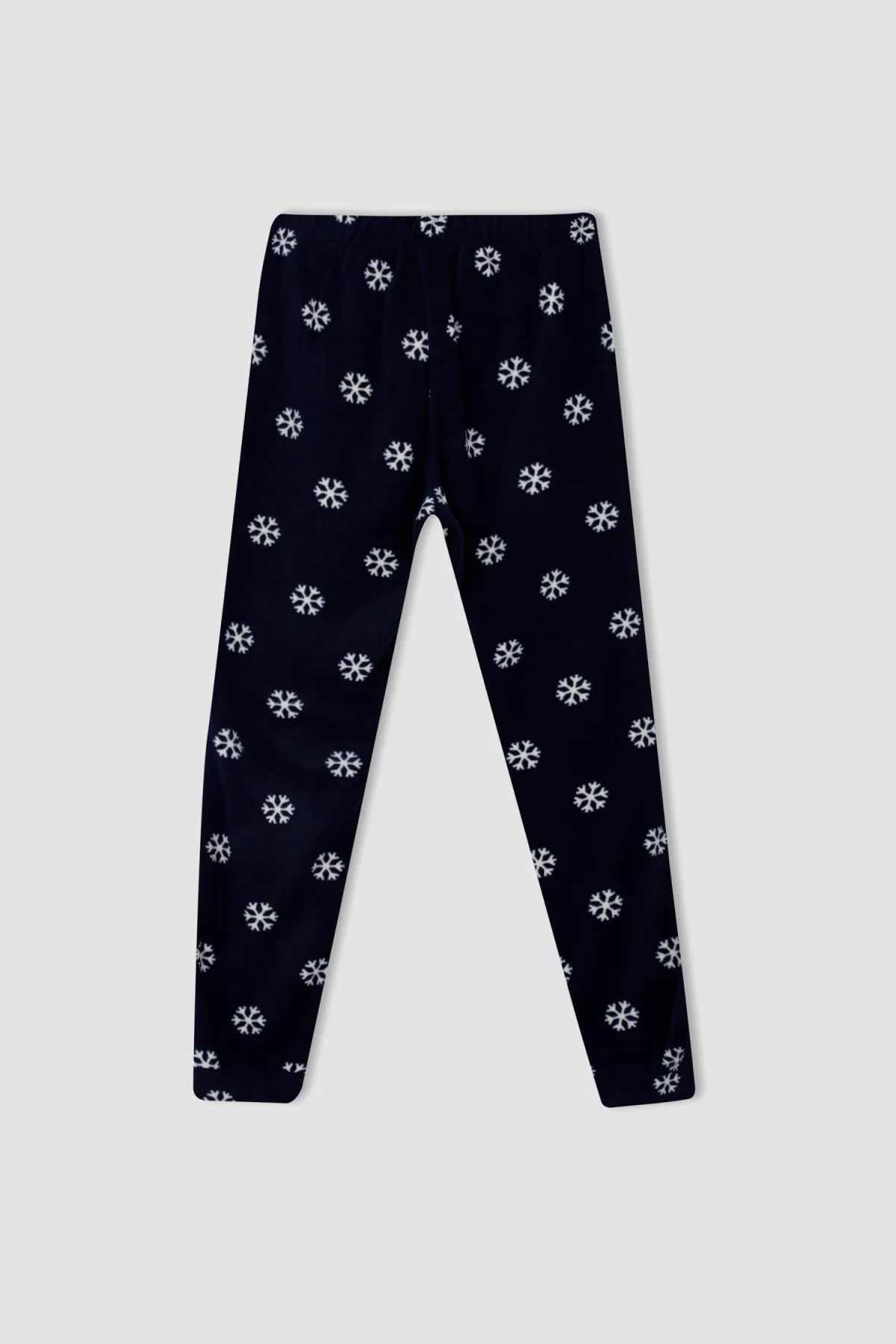 DeFacto  Fall In Love Fleece-Pyjamahose mit normaler Passform, weihnachtlichem Schneeflockenmuster