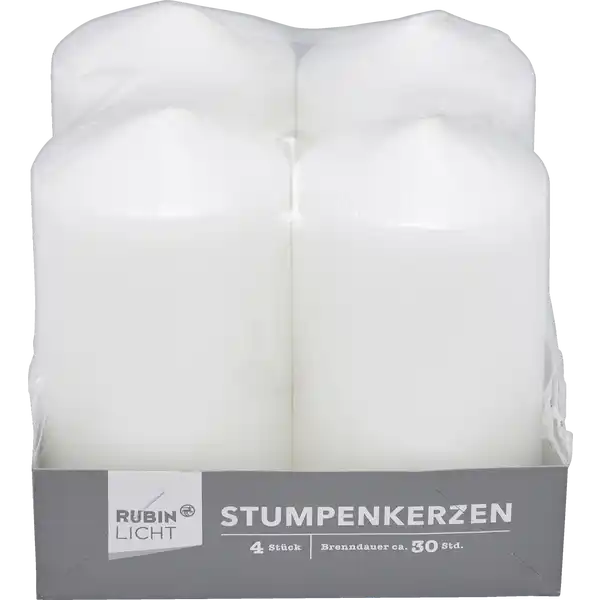 Stumpenkerzen 110 / 60 weiss