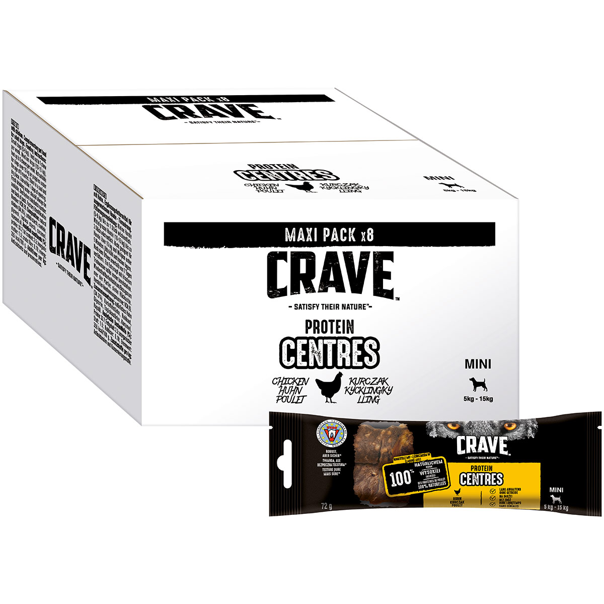 Crave Hund Protein Centres Mini mit Huhn 8x72g bei ZooRoyal