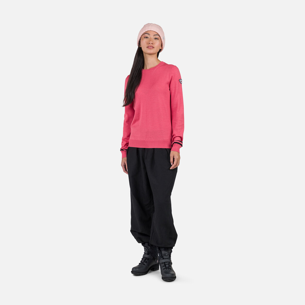 Damenpullover mit Rundhalsausschnitt