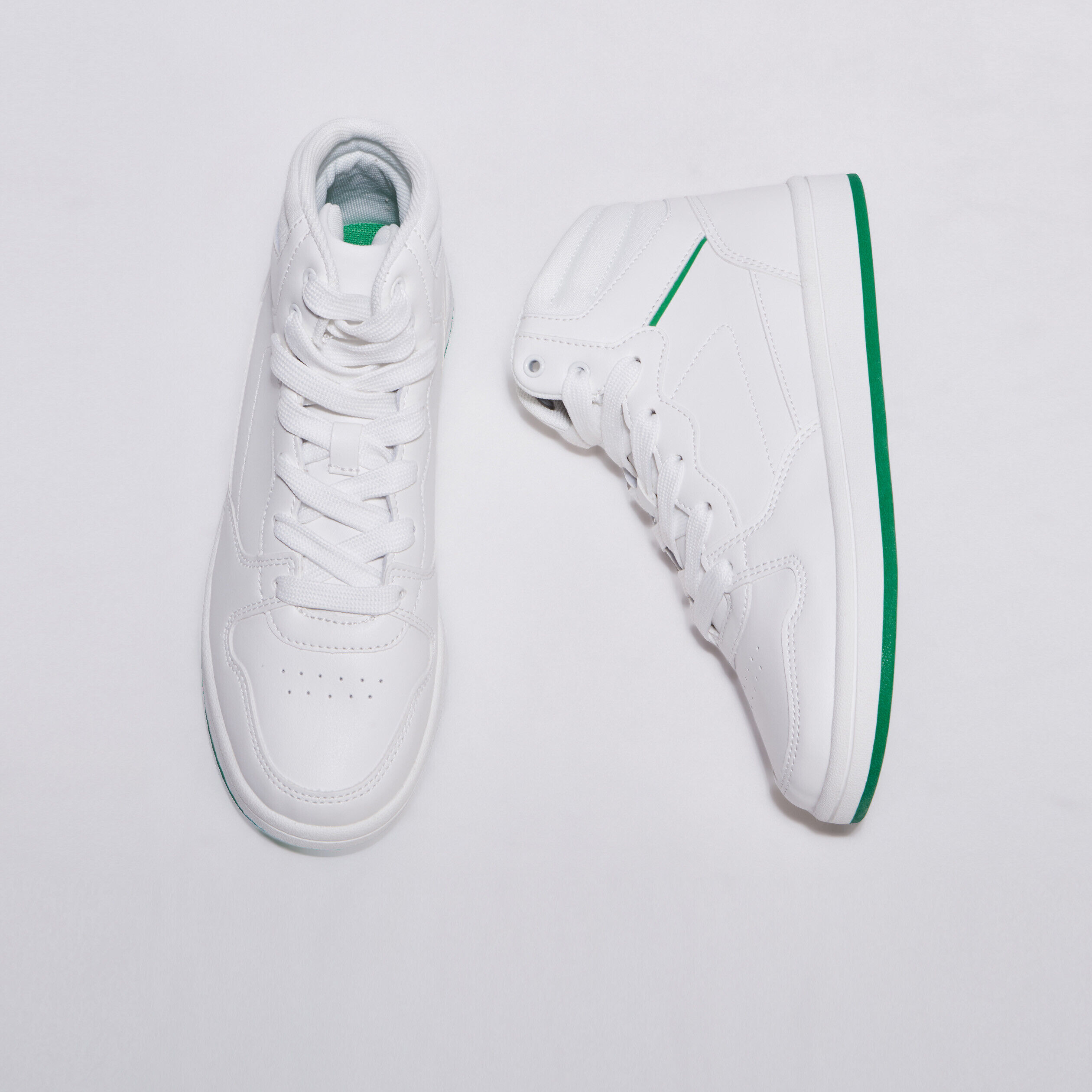 Jogger montantes à lacets vert femme | Cache Cache