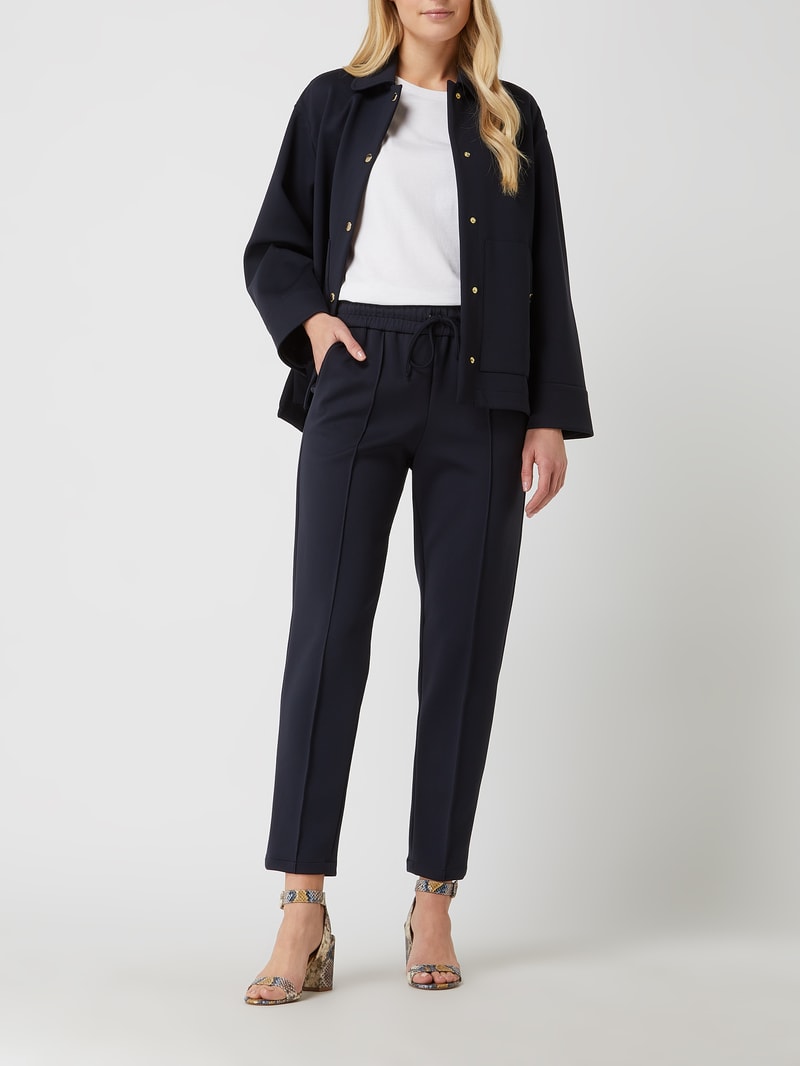 Blazer mit überschnittenen Schultern in marineblau