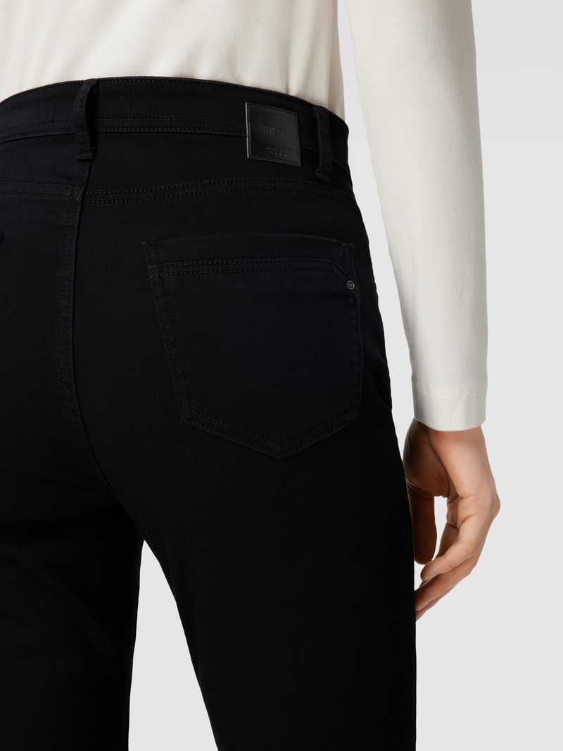 Jeans im unifarbenen Design Modell 'Mary' in schwarz