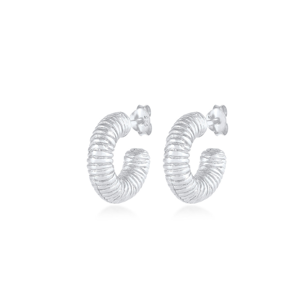 Elli PREMIUM Elli PREMIUM Boucles d'Oreilles Boucles d'oreilles créoles pour dames Chunky Tren Boucles d'oreilles