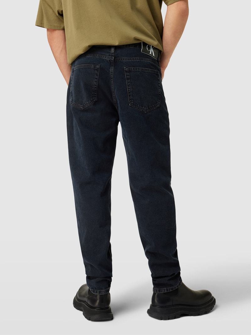 Regular Fit Jeans mit Label-Details in black