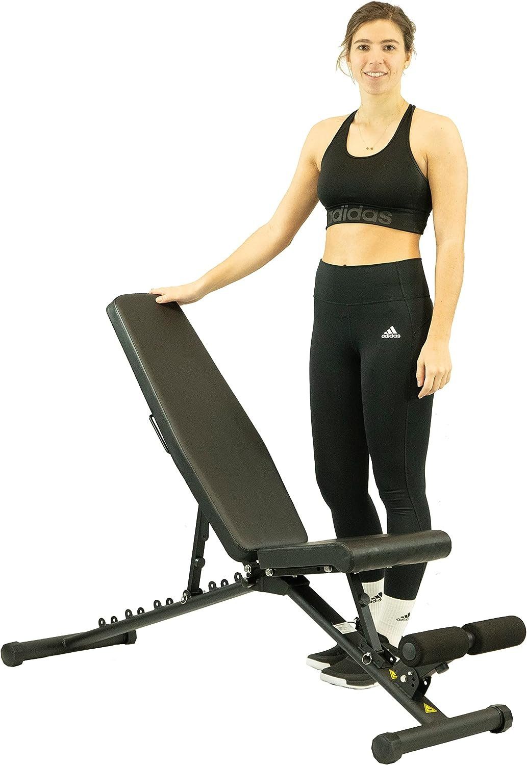 Fjoerdesports Hantelbank Verstellbare multifunktionale Hantelbank mit Polsterung, (Krafttrainignsbank mit Polsterung zusammenklappbar,Trainingsbank mit Polsterung, Krafttrainingsbank, Bankdrücken, Fitness, Workout, Krafttraining, Hanteltraining, Lieg