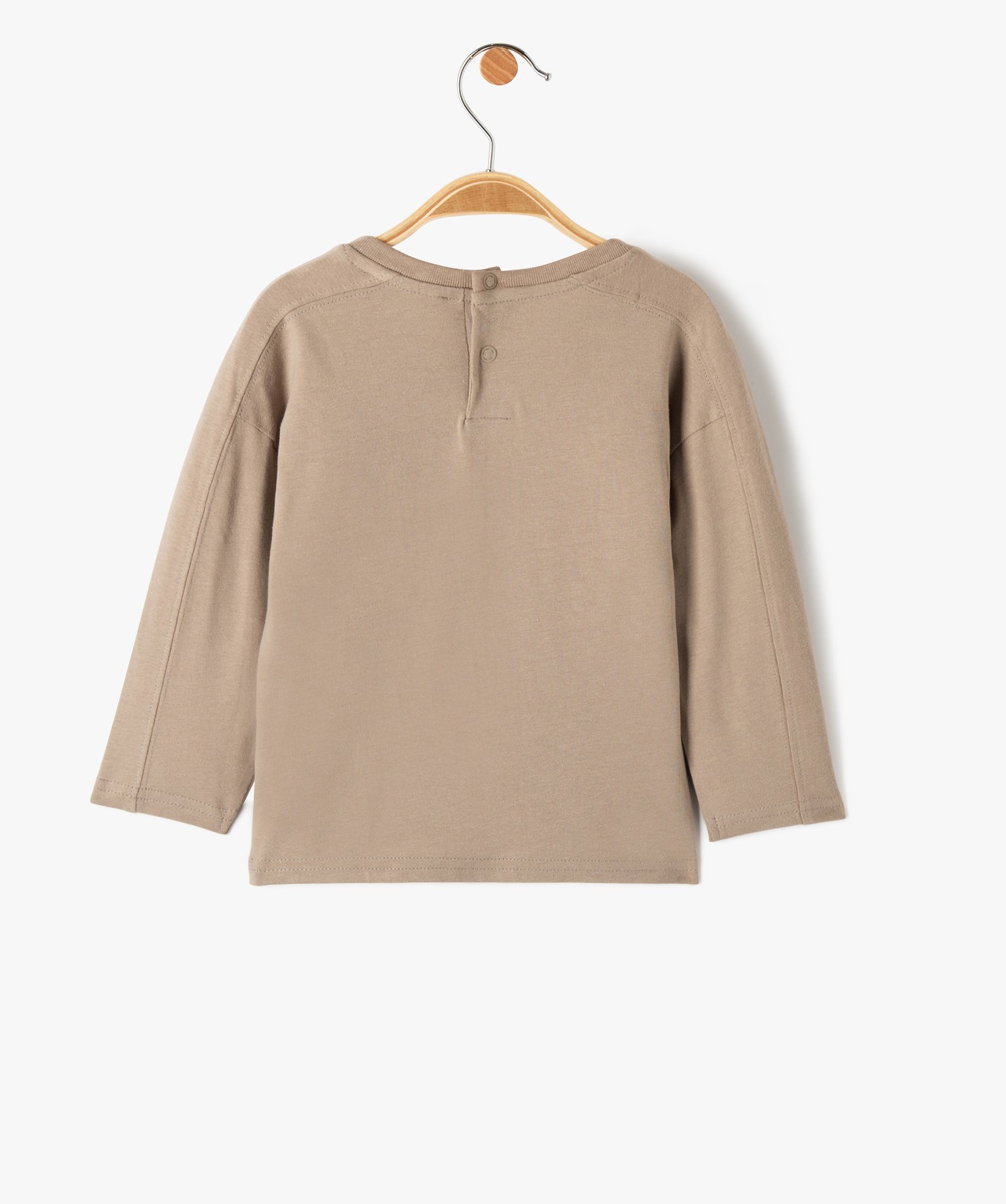 Tee-shirt bébé Garçon à manches longues avec motif beige | GEMO