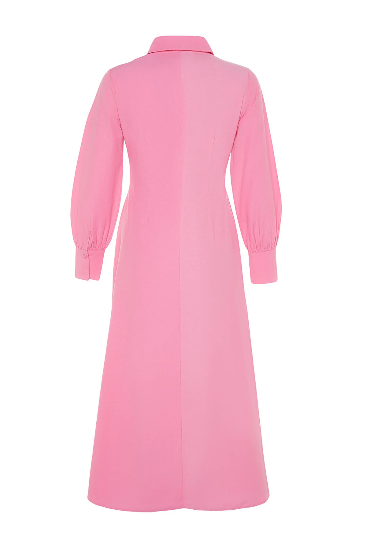 Trendyol Modest  Rosafarbenes, florales, gewebtes Hemdkleid TCTSS24EB00029