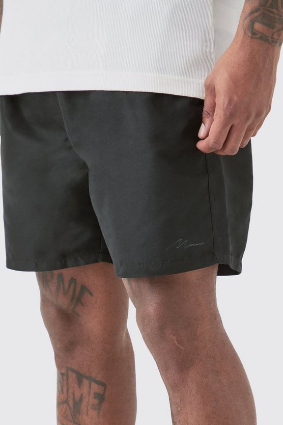 Plus mittellange Man Signature Badehose
