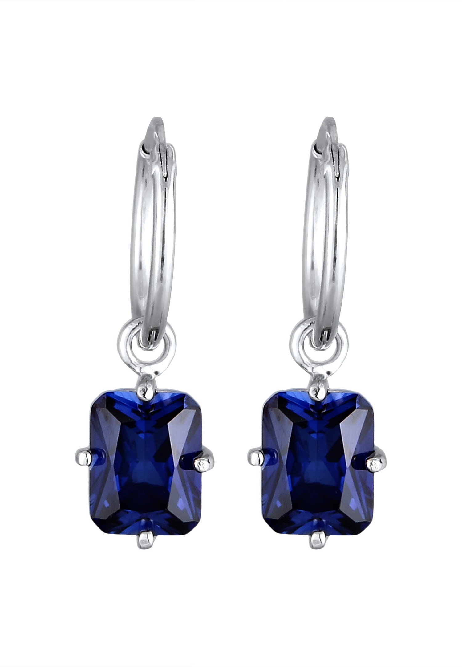Elli PREMIUM Vestido de noche para mujer estilo criollo rectangular con zafiro azul oscuro y plata de ley 925
