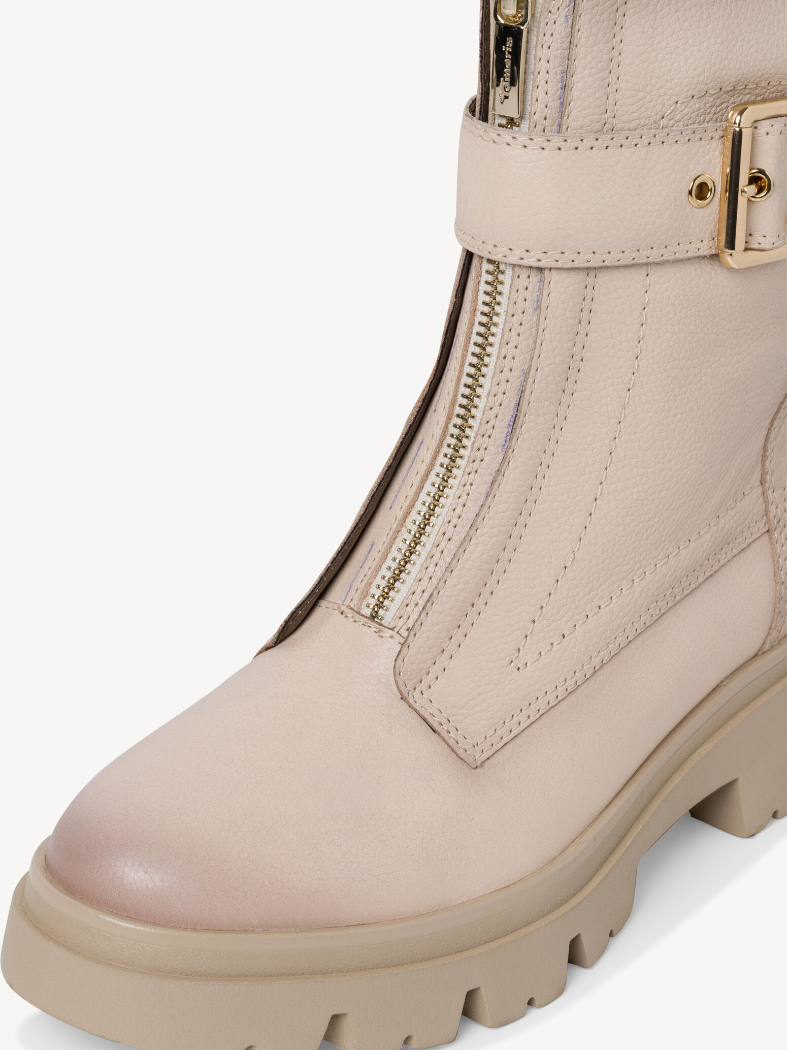 Bottine en cuir - beige