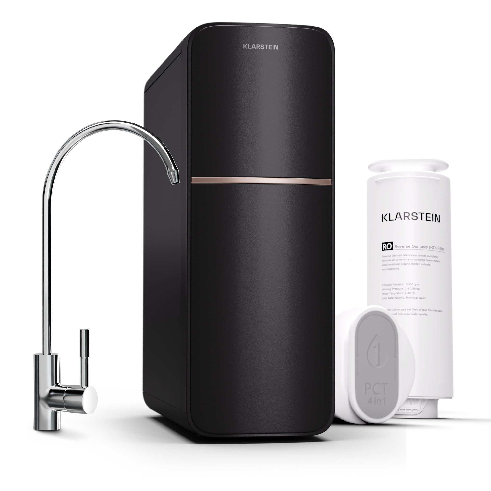 Klarstein Wasserfilter PureLine 800 Wasserfiltersystem, Zubehör für PureLine 600, RO-Filter Wasserfilter maschine Wasserhahn Home Office
