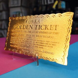 Charlie und die Schokoladenfabrik Mini Replik Golden Ticket