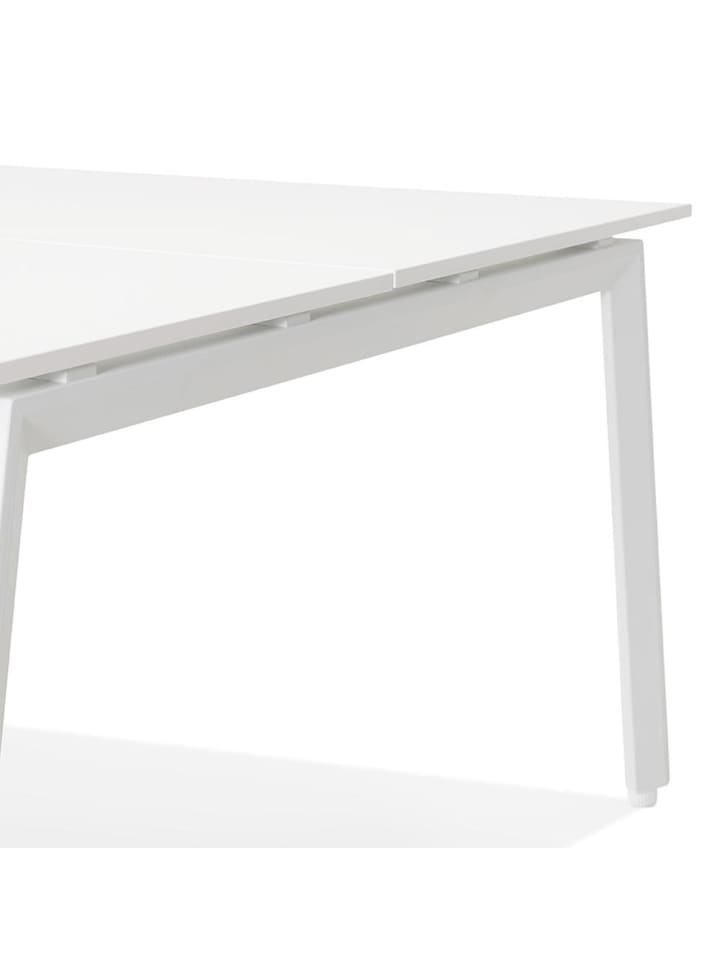 KADIMA DESIGN Schreibtisch MDF & Metall, modern minimalistisch, 140x140 cm in Weiß günstig kaufen
