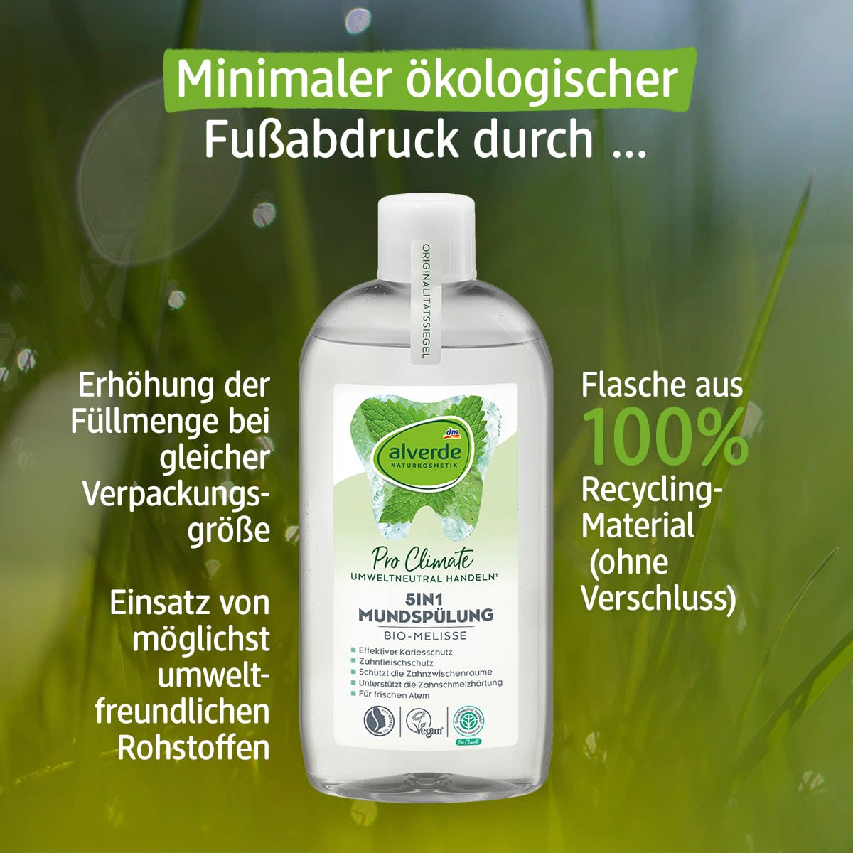 Mundspülung 5in1 Bio-Melisse, 500 ml