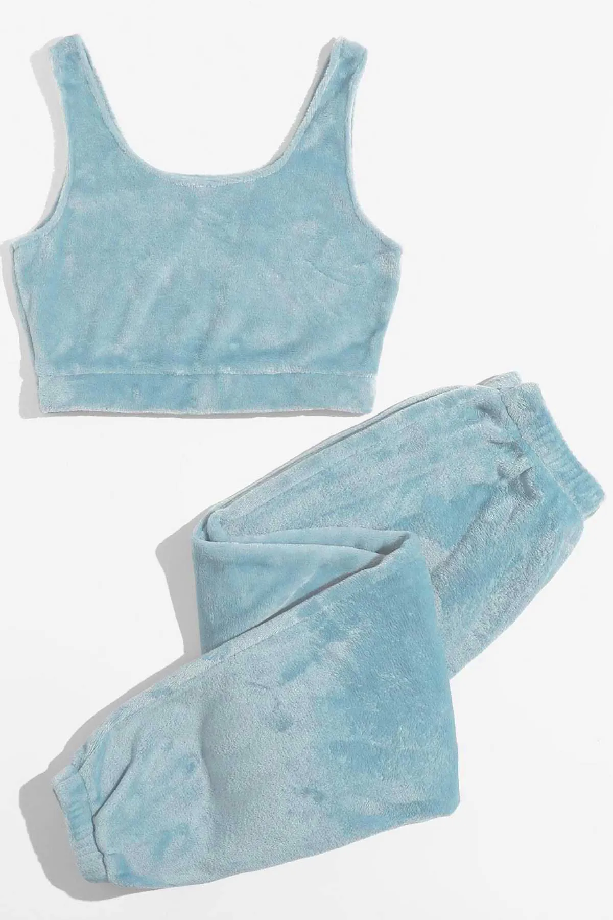 Merry See  Ärmelloses Pyjama-Set aus Plüsch-Fleece mit Trägern