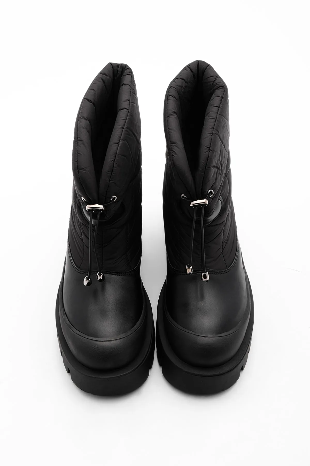 Marjin  Damen-Schneestiefel mit dicker, gezackter Sohle, Forlen schwarz