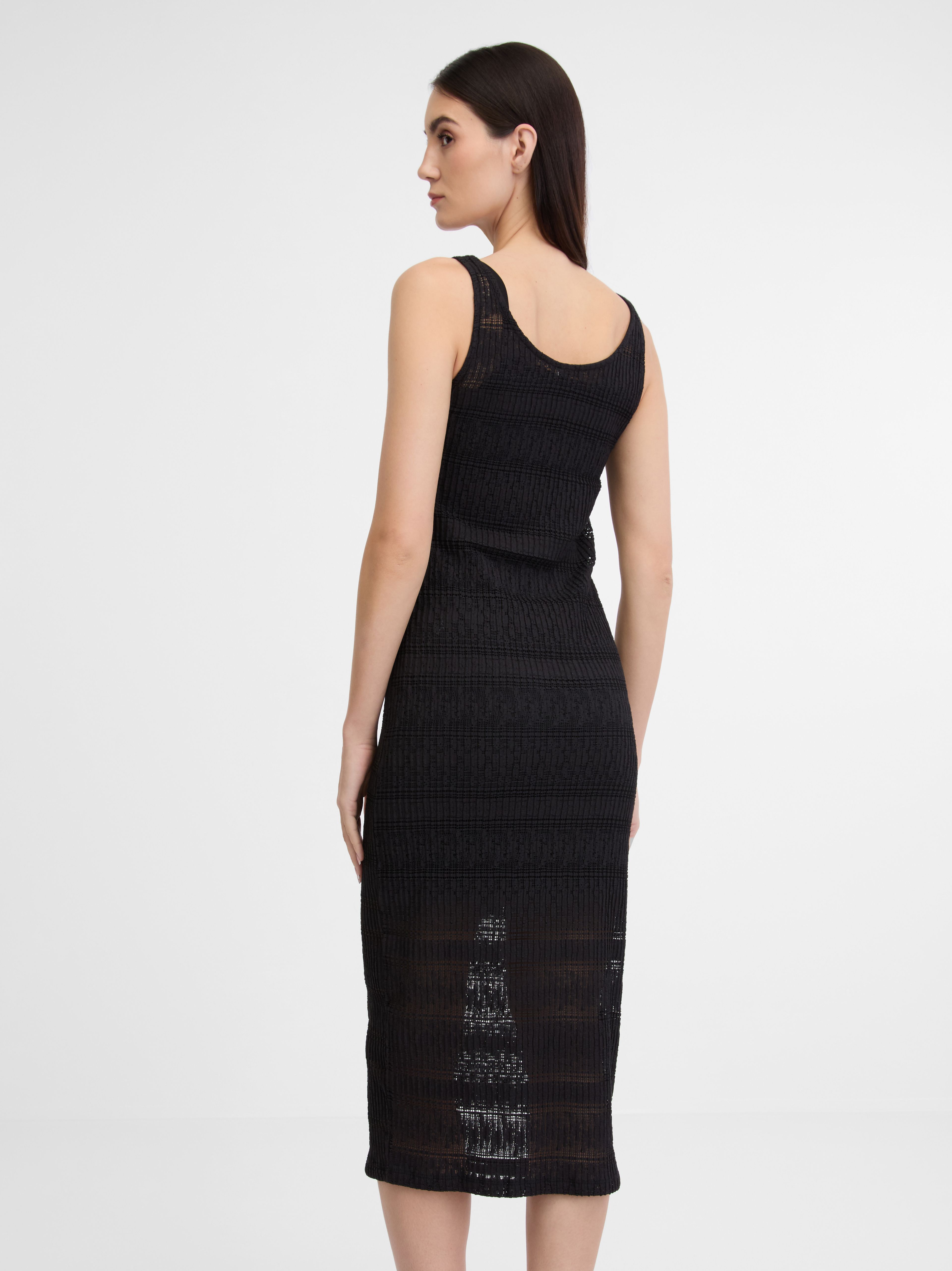 Schwarzes Damen-Midikleid ORSAY