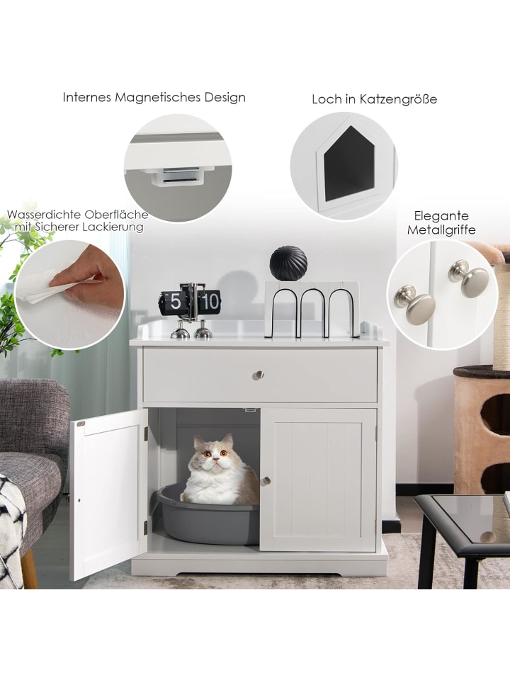 COSTWAY Katzenbaum 50cm in Weiß günstig kaufen 50 cm