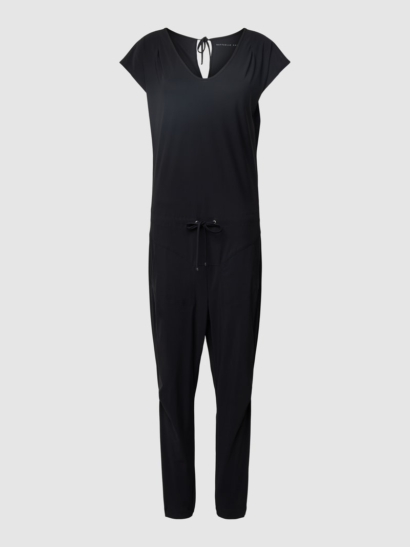 Jumpsuit mit V-Ausschnitt Modell 'GIRA' in schwarz