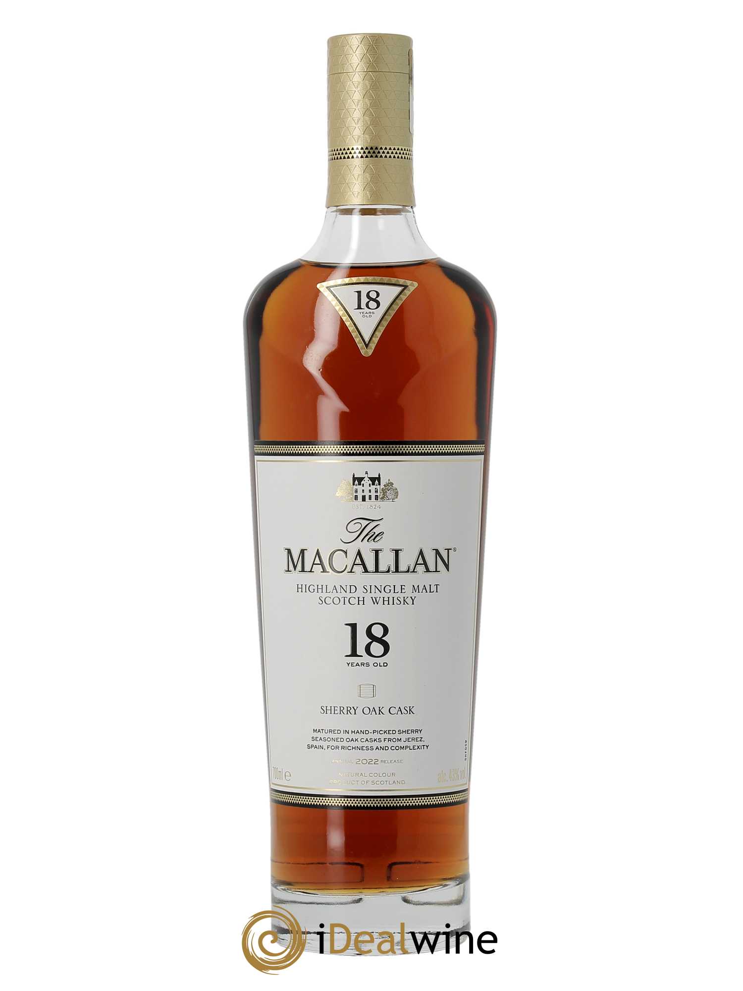 Whisky Macallan (The) 18 years Of. Sherry Oak Casks (70cl)  - Lot de 1 Bouteille