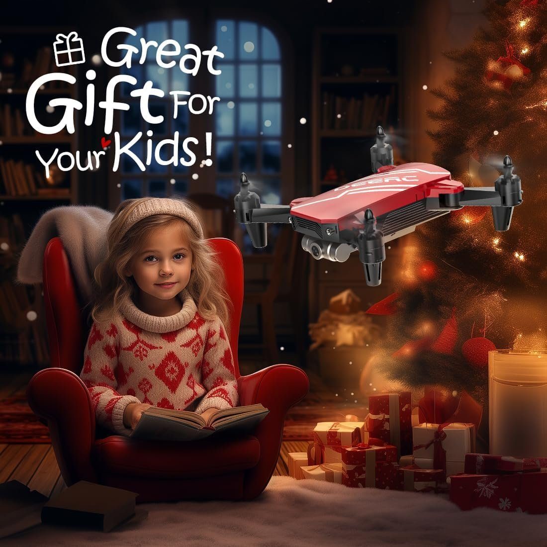 DEERC D20 Mini Drohne für Kinder mit Kamera, Faltbar RC Quadcopter Drohne (720P, mit 2 Akkus Lange Flugzeit, Tap-Fly, One Key Start, Headless Modus)