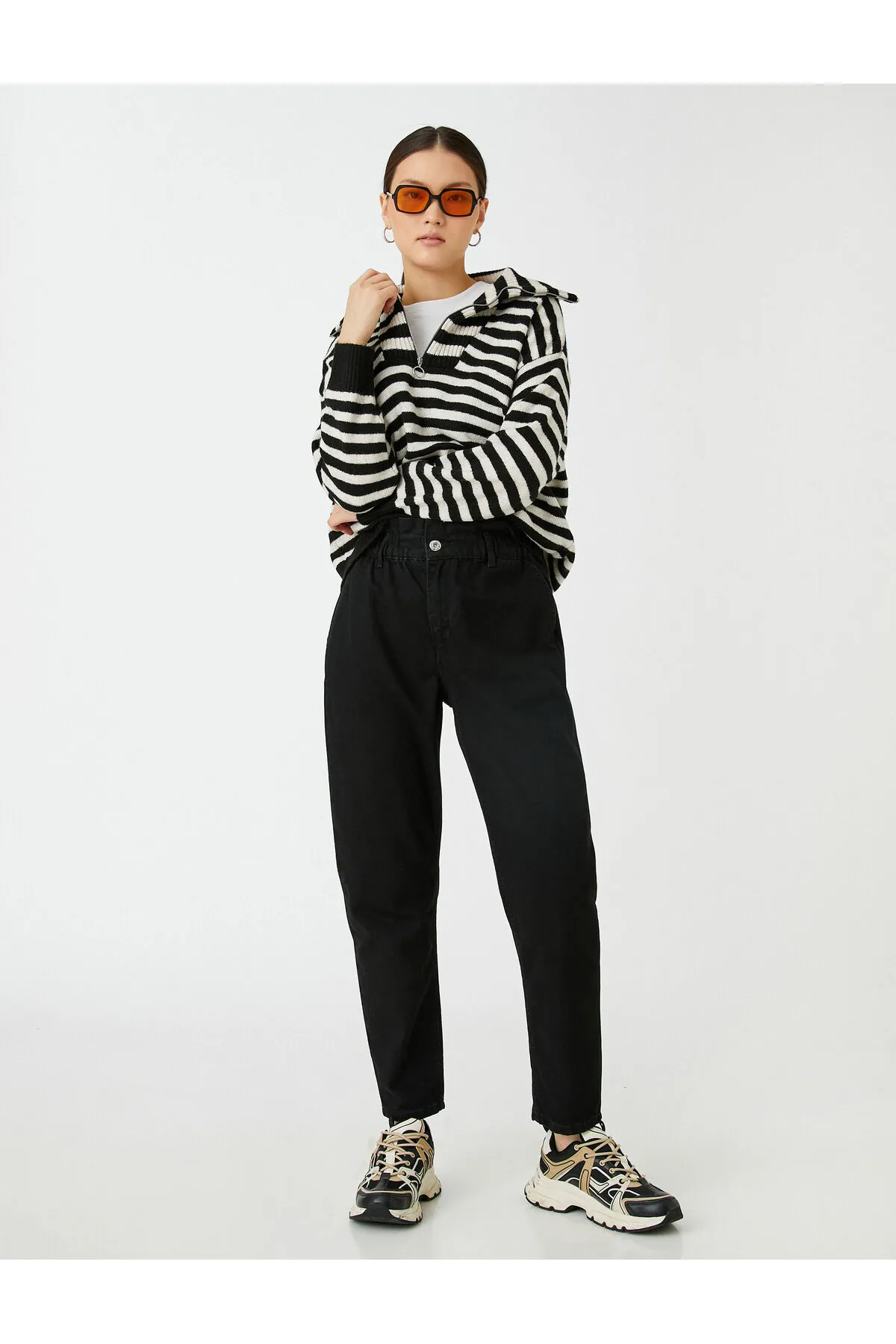 Koton  Jeans mit hoher Taille – Baggy-Jeans