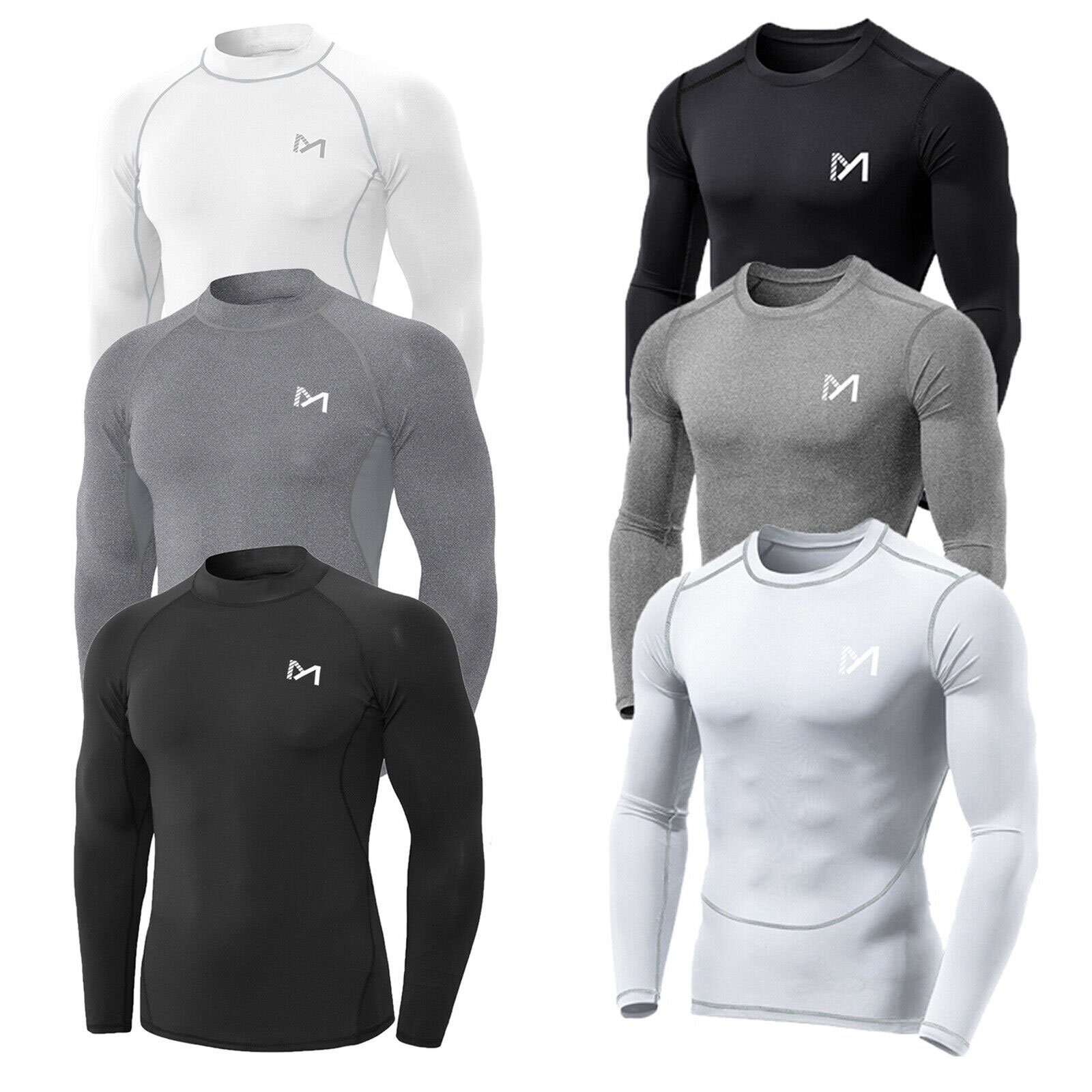 MEETYOO Kompressionsshirt HERREN KOMPRESSION SHIRT FUNKTIONSSHIRT (LANGARM SPORT FITNESSSHIRT, GYM LAUFSHIRT, TRAININGSSHIRT, MUSKELSHIRT) DASISSCHICHT