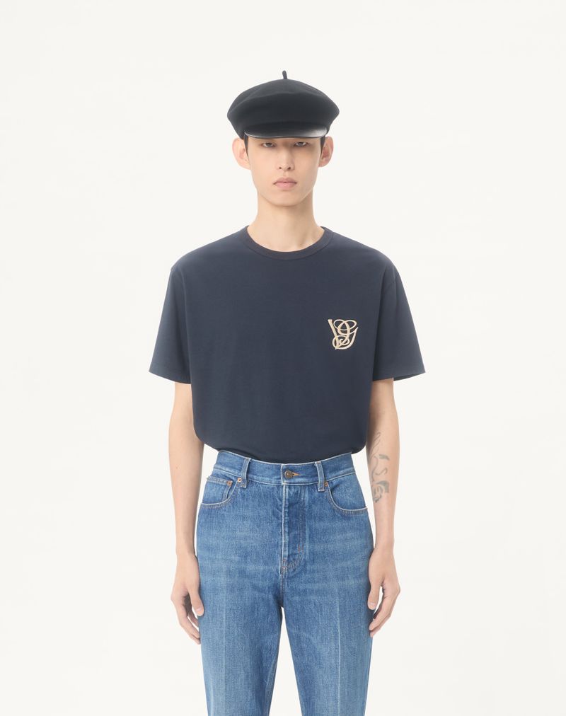 T-shirt en coton avec patch Vg