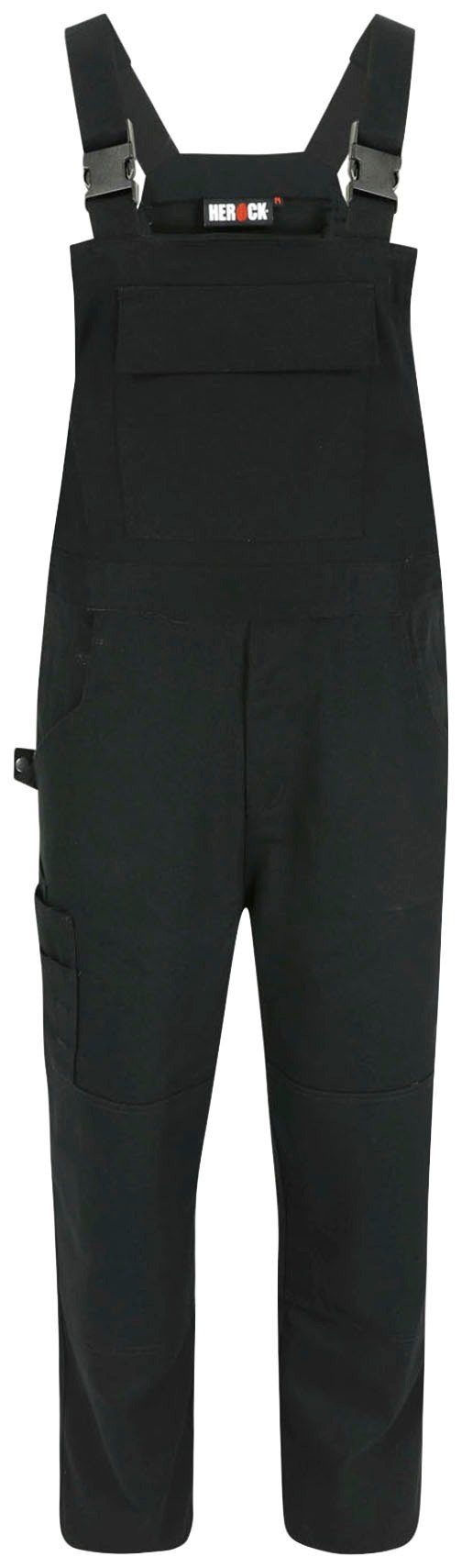 Herock Arbeitslatzhose Ovius Wasserabweisend, Stretch, verdeckte Knöpfe, viele Taschen, 1 Schleife