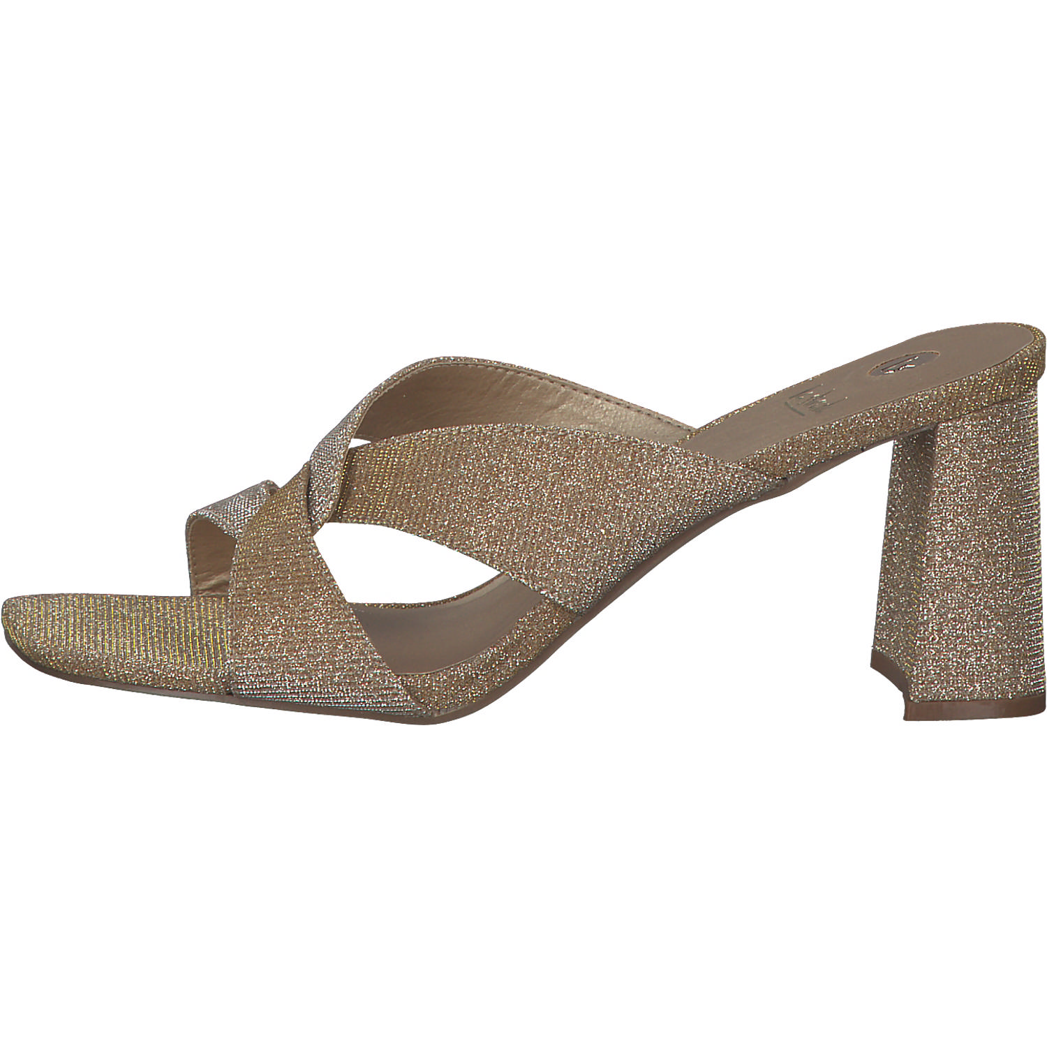 La Strada 2201014, Plateau-Pantoletten, Damen, champagne glitter