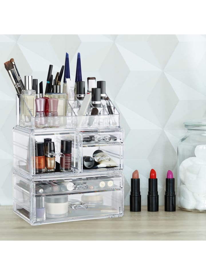 relaxdays Makeup Organizer in Transparent günstig kaufen onesize