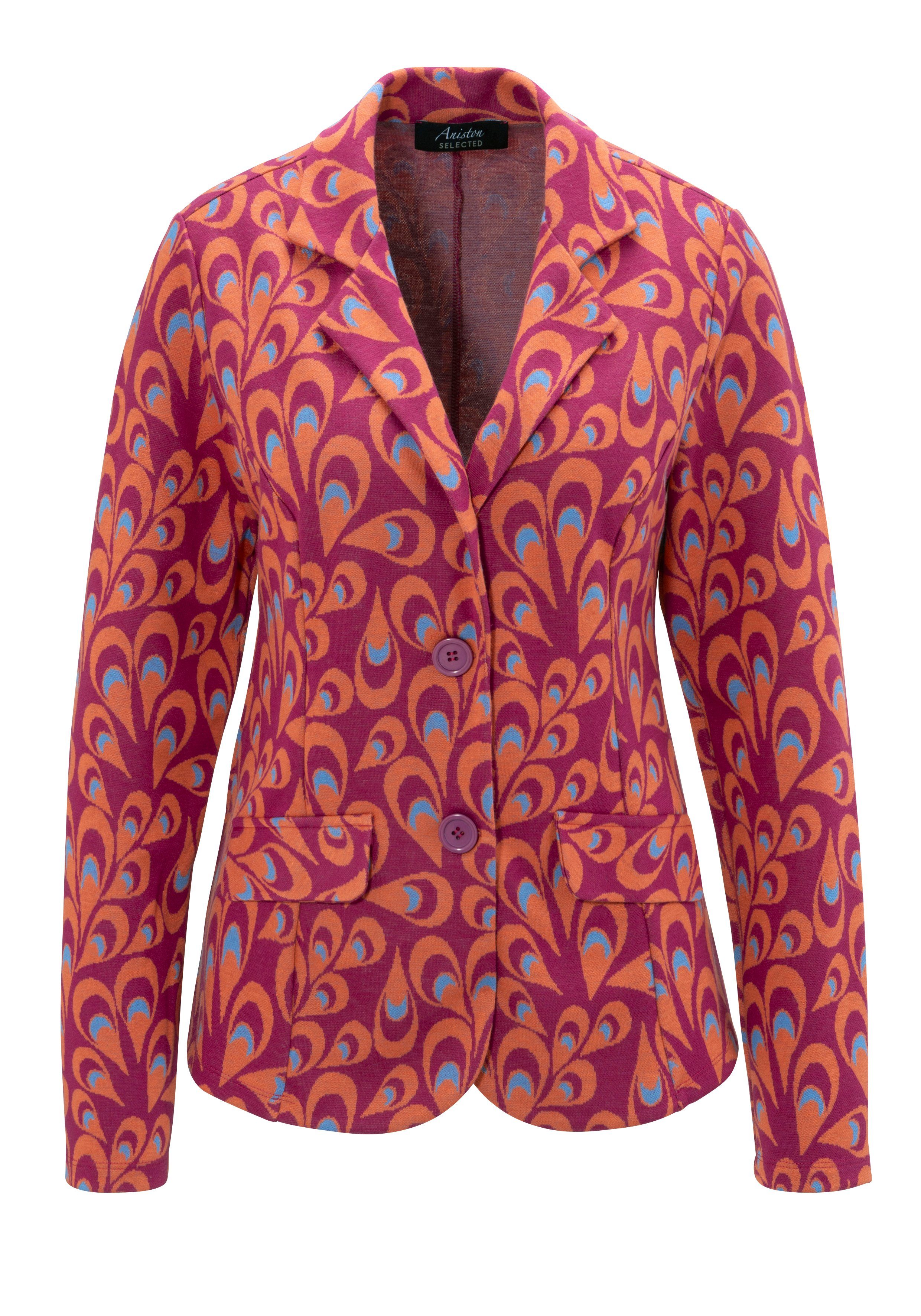 Aniston SELECTED Kurzblazer mit fantasievollem Jacquard-Muster - NEUE KOLLEKTION