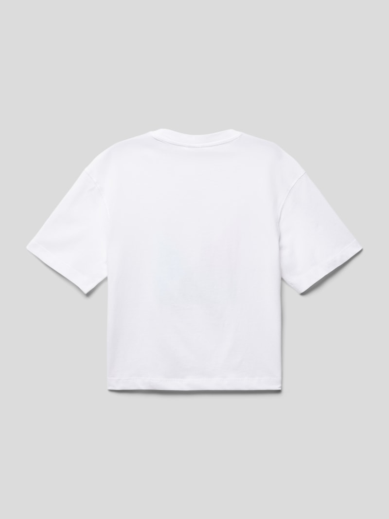 T-Shirt aus Baumwolle mit Motiv-Print in weiß