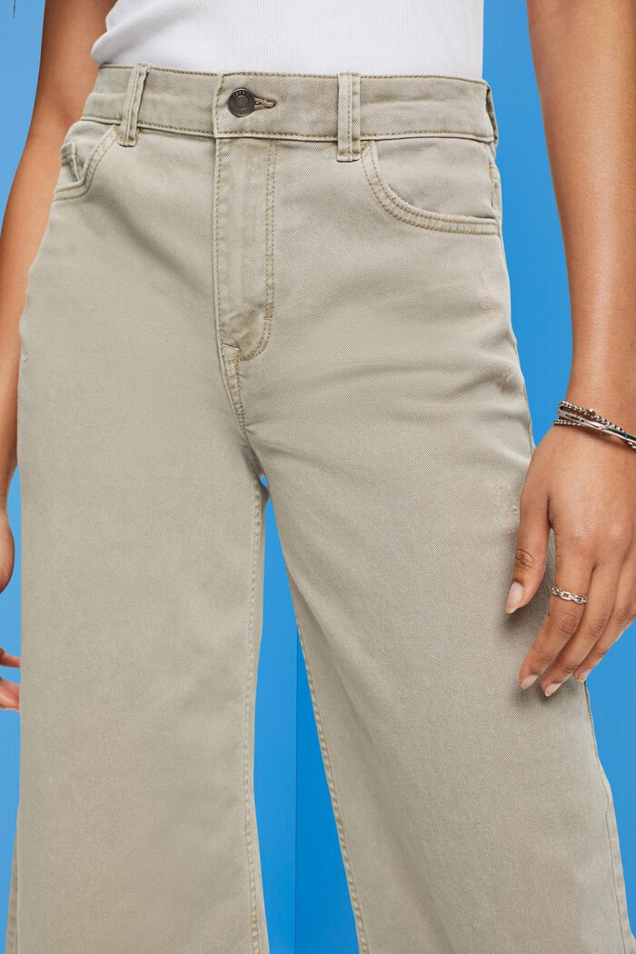 Culotte mit hohem Bund und weitem Bein