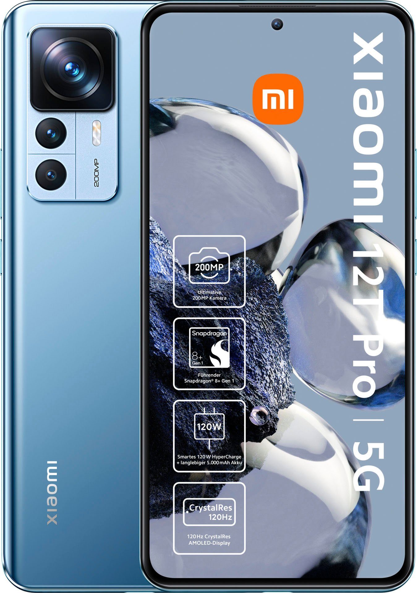 Xiaomi 12T Pro 8GB+256GB Smartphone (16,9 cm/6,67 Zoll, 256 GB Speicherplatz, 200 MP Kamera)