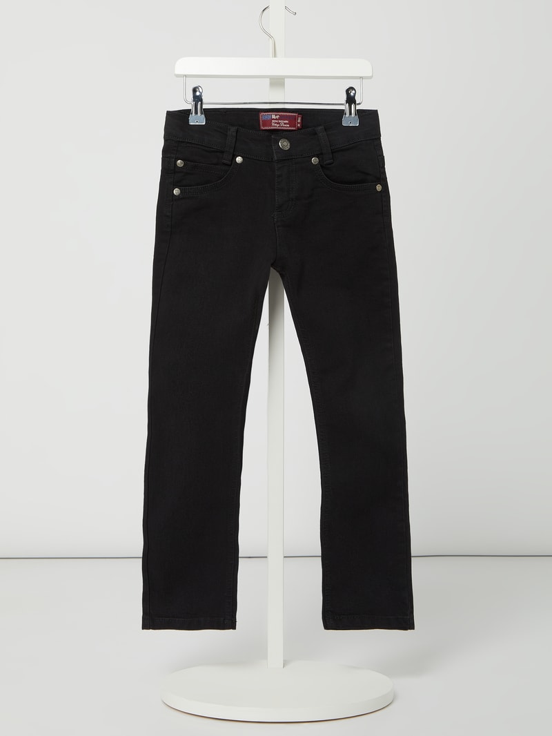 Skinny Fit Jeans mit Stretch-Anteil in schwarz