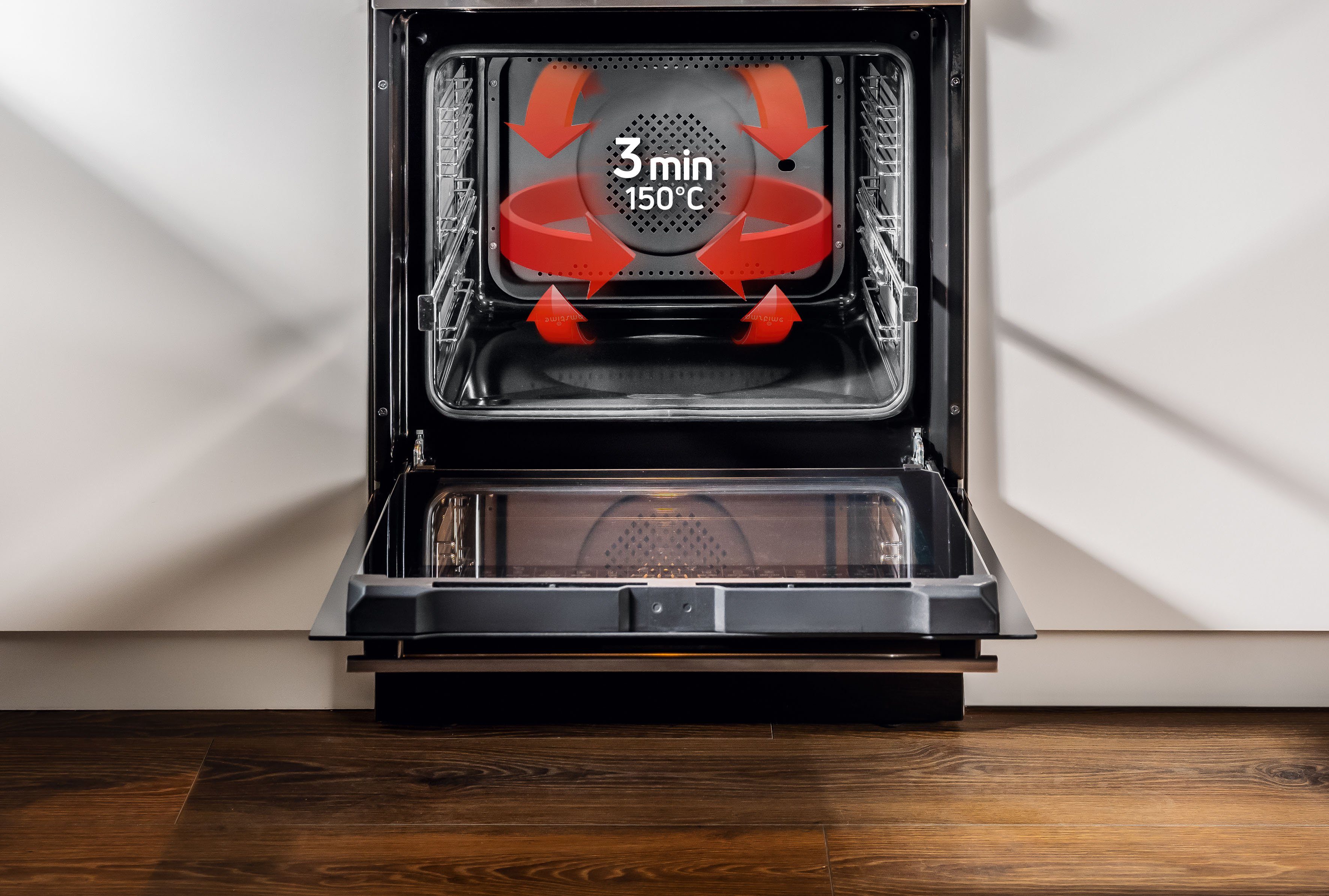 Amica Dampfbackofen EBSX 949 610 S, mit Teleskopauszug nachrüstbar, Steam Clean
