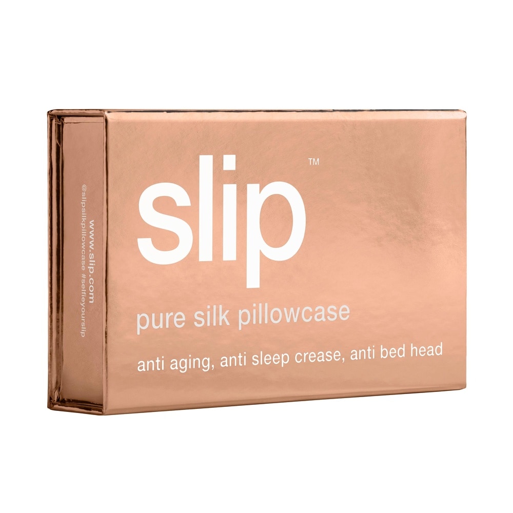 slip taie d'oreiller pure soie slip - queen - rose gold taie d'oreiller queen