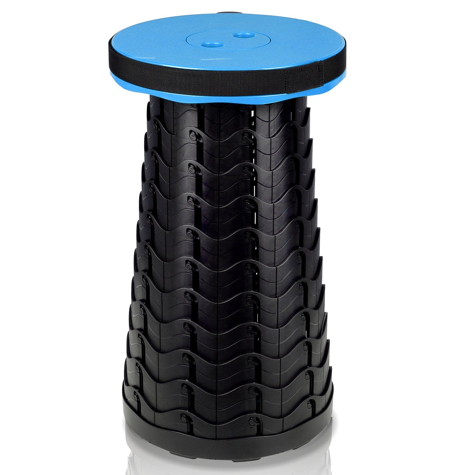 Gimisgu Klappstuhl Tragbarer Klappstuhl Klapphocker Hocker Sitz Teleskop Faltbar Blau