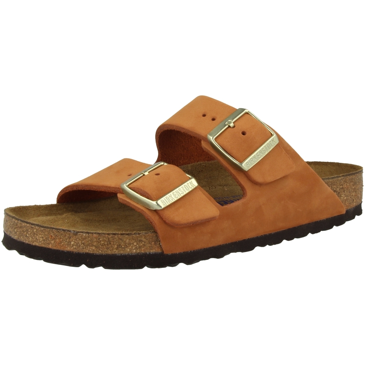 Birkenstock Arizona SFB Nubukleder Weichbettung schmal Sandale braun