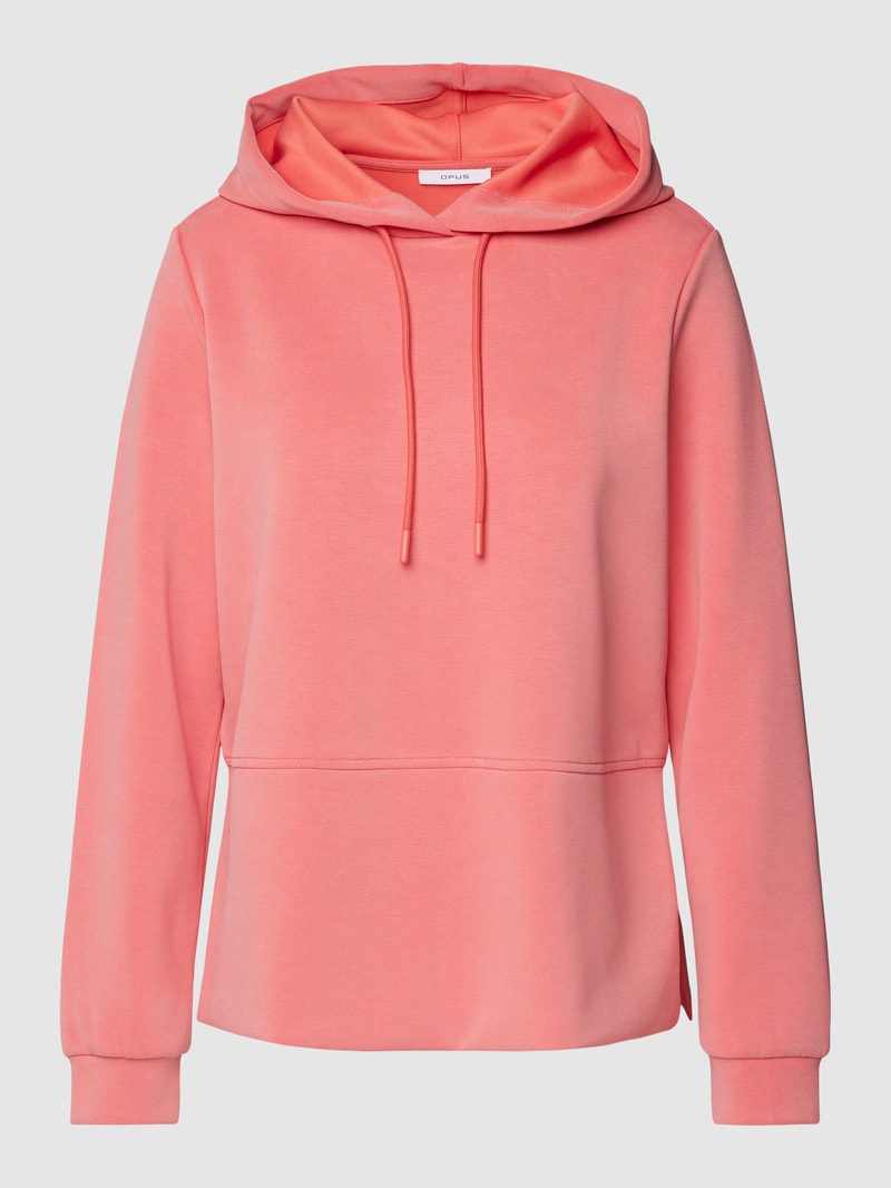 Hoodie in unifarbenem Design Modell 'Gammi' in koralle